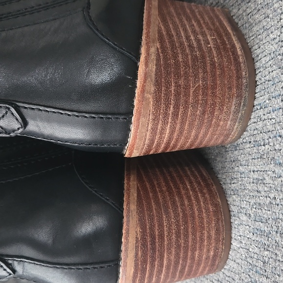 Madewell Black Leather Bonham Chelsea Western Ankle Booties Size 9.5 - Picture 7 of 16